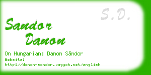 sandor danon business card